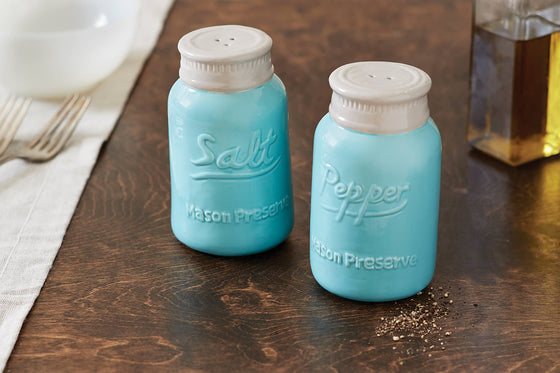 Fox Run 11706 Ceramic Mason Jar Salt & Pepper Shakers