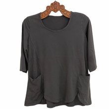  Relaxed 3/4 Sleeve Scallop Tunic