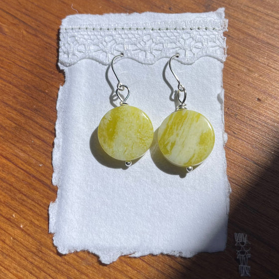 Lime Jade Earrings