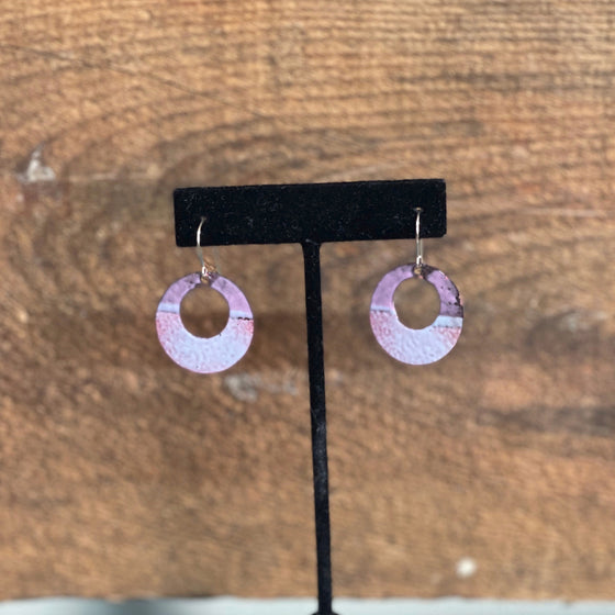 Copper + Fire Open Circle Earring