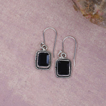  Black Onyx 925 Sterling Silver Dangle Earrings