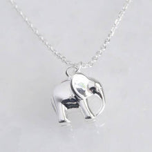  Silver Elephant Pendant Necklace