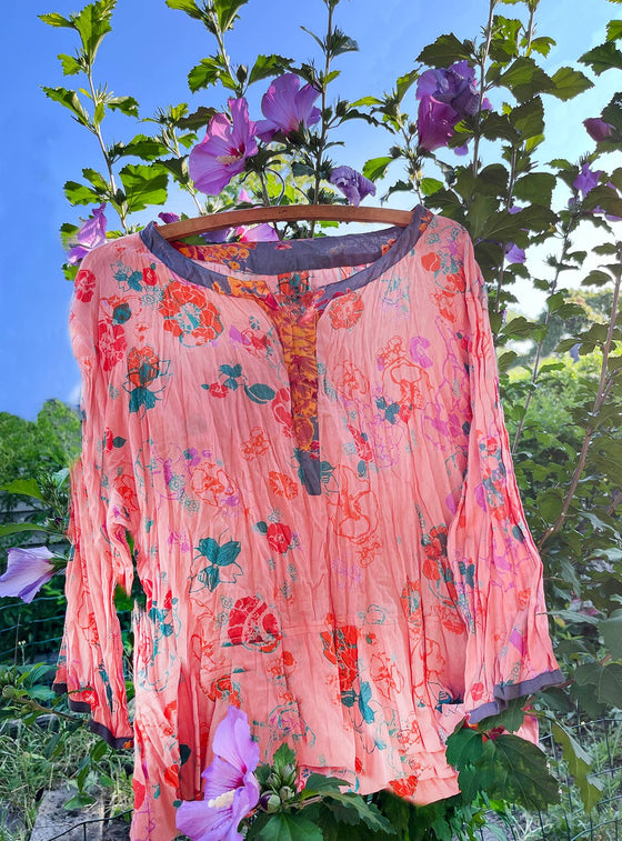 Lucy Crinkle Top Papillon Pink