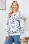 Peony Floral Fleece Sweatshirt