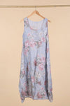 Sleeveless Floral Linen Dress