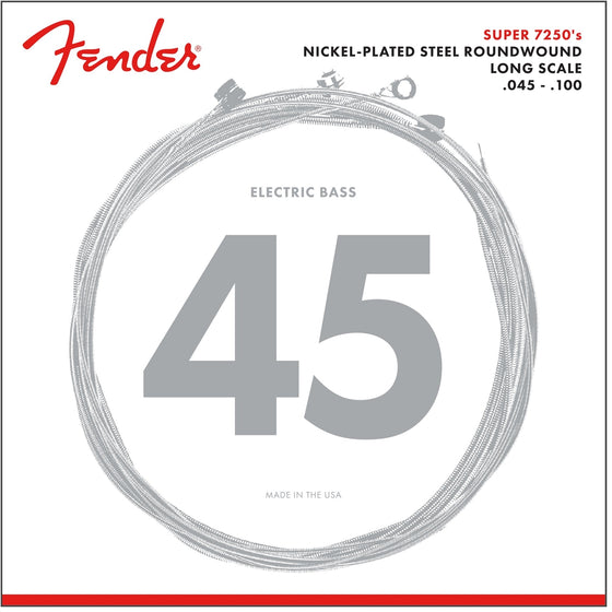 Bass Strings FENDER LS 7250M 45-105 Nickel Plated Steel, Long Scale 4 String
