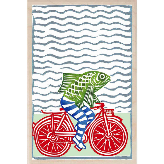 FISH ON A BICYCLE POSTCARD