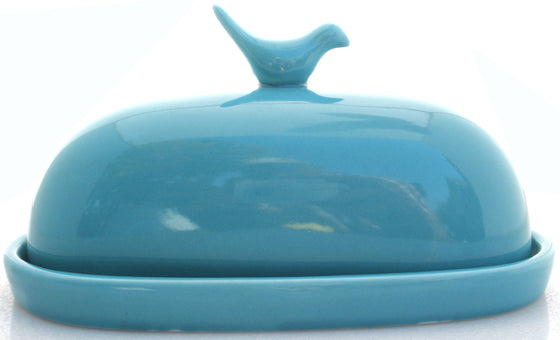 Hummingbird Butter Dish - Teal