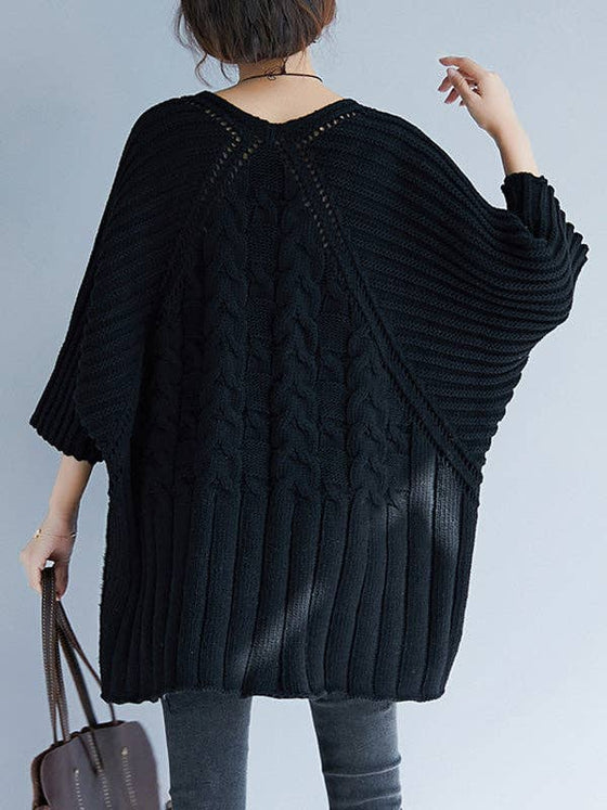 Batwing Half Sleeves Sweater