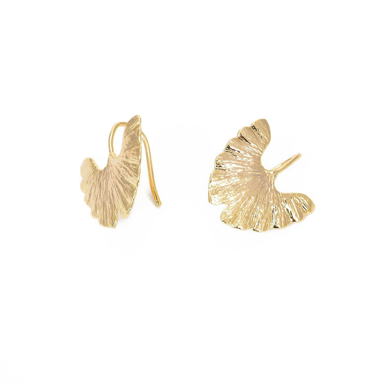 18K Gold Plated Leaf Earrings
