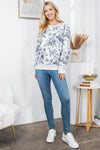 Peony Floral Fleece Sweatshirt