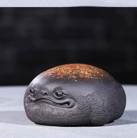 Purple Clay Toad Tea Pet