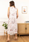 Sleeveless Floral Linen Dress