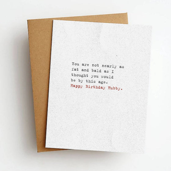 Fat and Bald Card