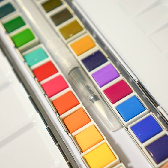 24 Color Watercolor Palette