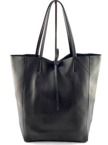  Black Leather Tote Bag