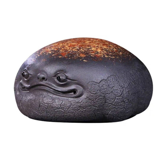 Purple Clay Toad Tea Pet