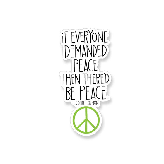 John Lennon Peace Quote Vinyl Sticker