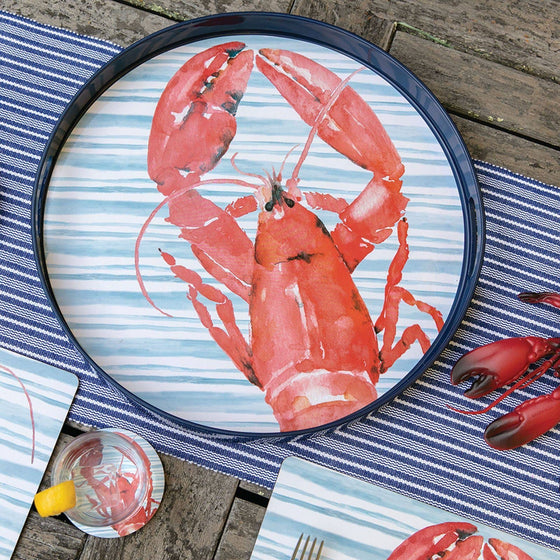 RED LOBSTER 15 Inch Round Tray