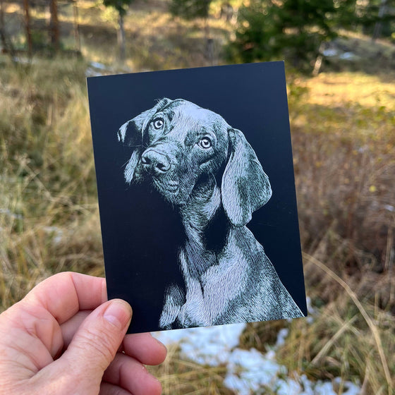 "Hank" Dog Notecard