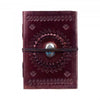Handcrafted Medium Embossed Stoned Leather Journal