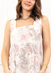 Sleeveless Floral Linen Dress