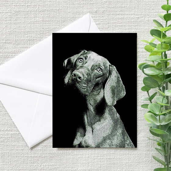 "Hank" Dog Notecard
