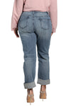 Women's Slight Rip Roll Up Boyfriend Jeans