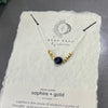 Saphire + Gold Necklace