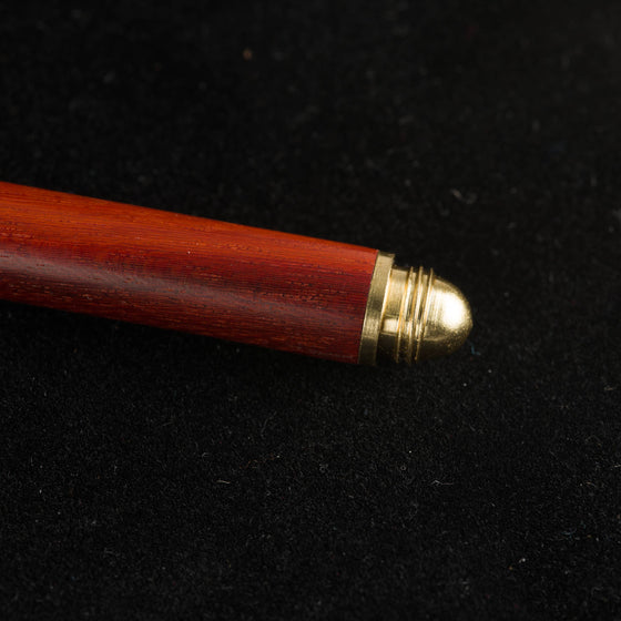 Wood Gel Pen - Brushed brass pen with wood and gel pen