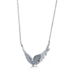 Silver Angel Wings CZ Necklace