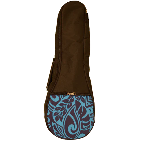 Ukulele Accessory Padded Gig Bag Concert Hawaiian Blue Pattern