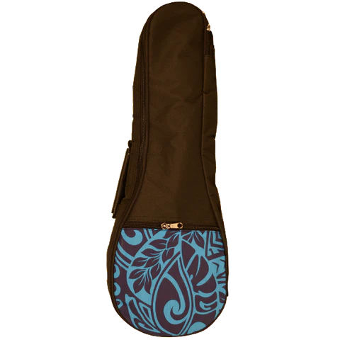 Ukulele Accessory Padded Gig Bag Tenor Hawaiian Blue Pattern