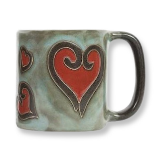 Stoneware Hearts Mug