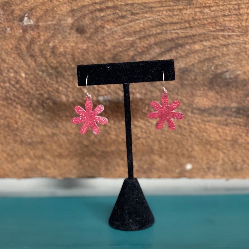 Copper + Fire Flower Earring