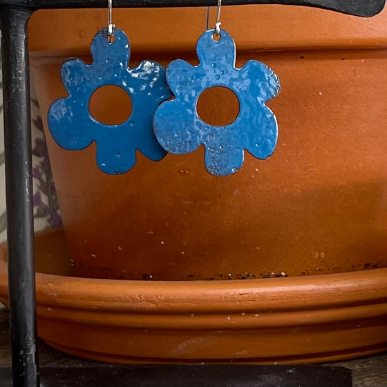 Copper + Fire Flower Power Earring
