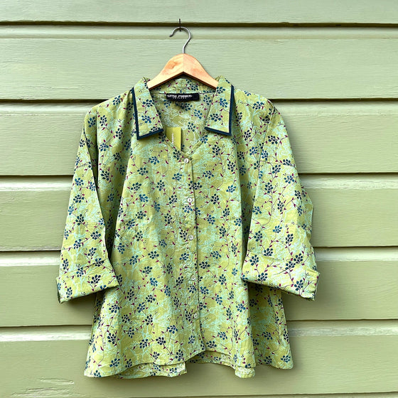 Paola Blouse Shoji Green