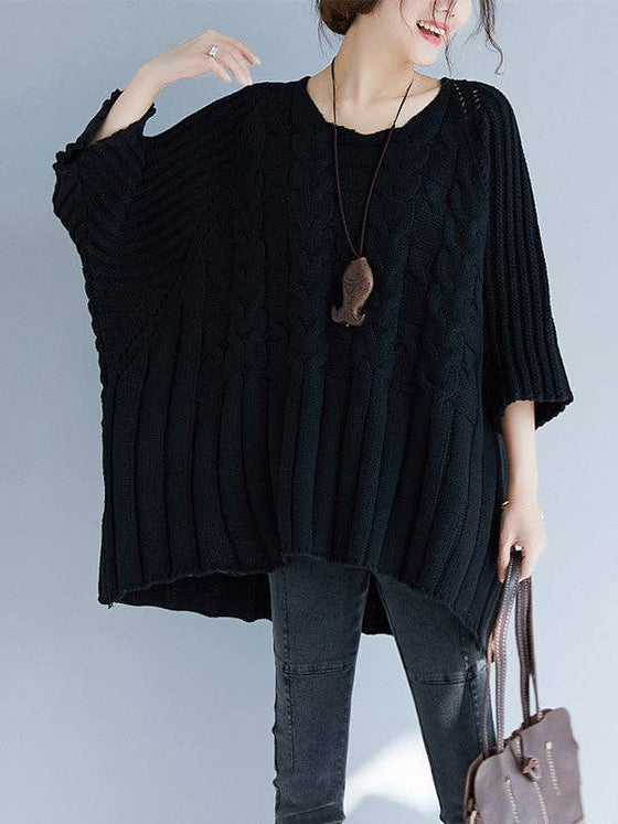 Batwing Half Sleeves Sweater