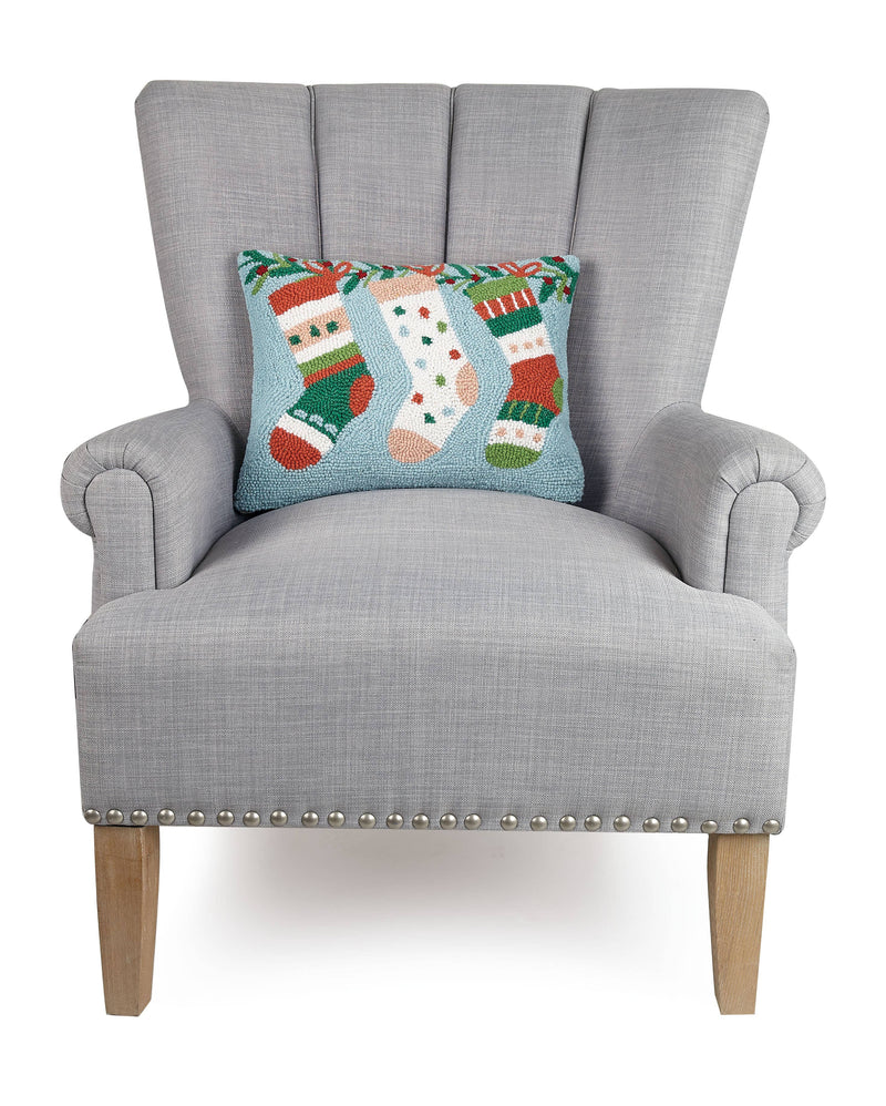 Merry Stockings Hook Pillow