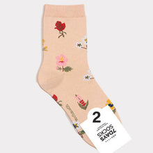  Women's Crew Flower Garden Socks