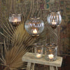 Fez Hanging Lantern Clear Glass - Sphere, Lrg.  13” chain