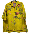Flower Linen Tunic Shirt