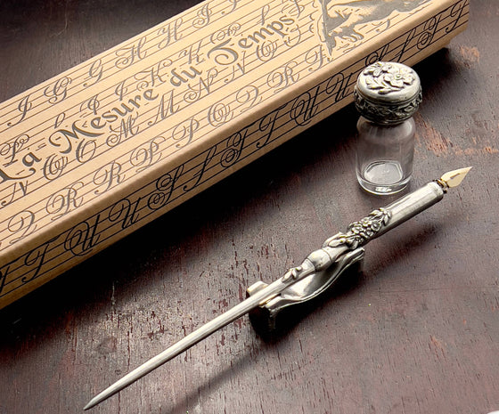 French Pewter dipping Pen Set