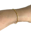 14K Vermeil Chain Bracelet, Dainty Paperclip Faceted, 7.5