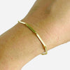 14K Vermeil Chain Bracelet, Flat Bar Chain Style, 6.5 Inches