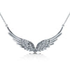 Silver Angel Wings CZ Necklace