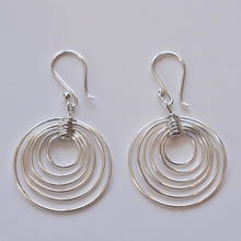  Sterling Silver Spinning Circles Earrings