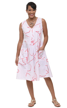  Poppie Dress in Hibiscus Ribbon