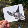 "Sam" Donkey Notecard
