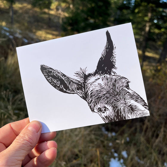 "Sam" Donkey Notecard